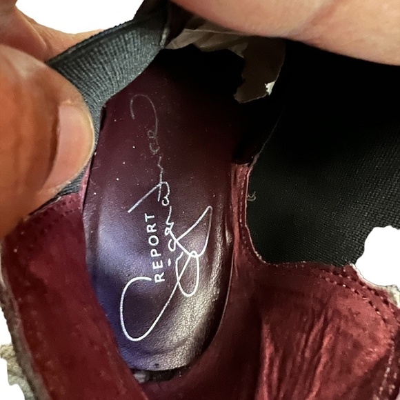 Report Signature Toby White Crackle Pointed Toe Booties, size 6.5 - Picture 10 of 15